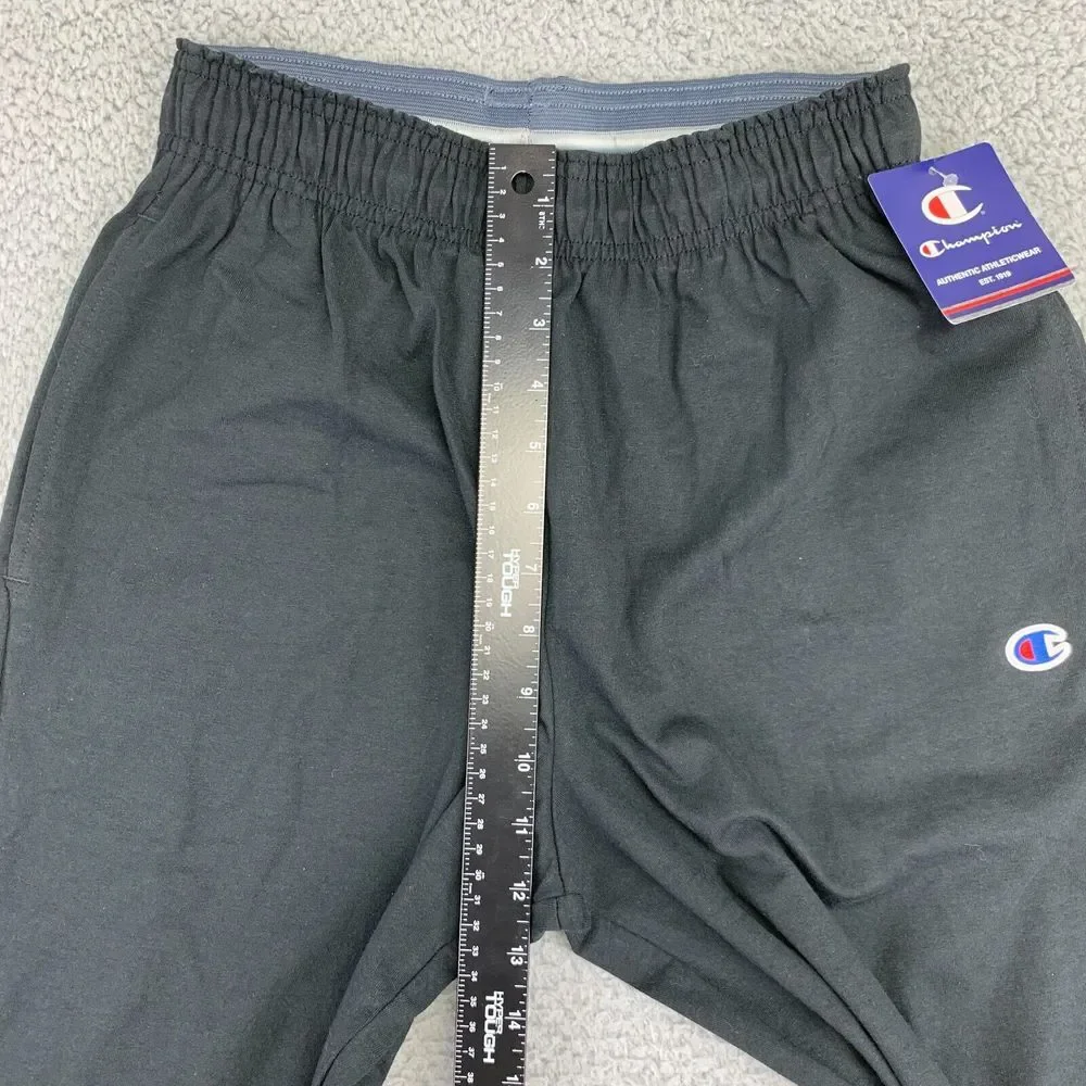 Champion Joggers Mens Small Black‎ Closed Hem Lightweight 100% Cotton Pants NWT
